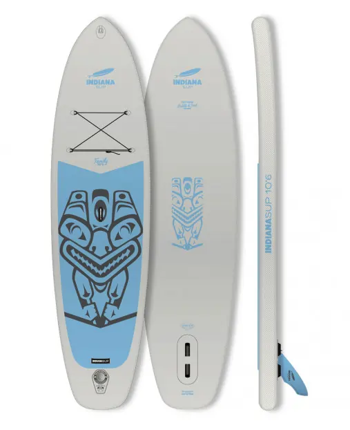 Foto von weissblauem SUP - INDIANA - 10'6 Family Pack - SUP Board
